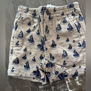 JANIE AND JACK NWT‎ Boys 6-12 Months Khaki Shorts Sailboats Water Summer